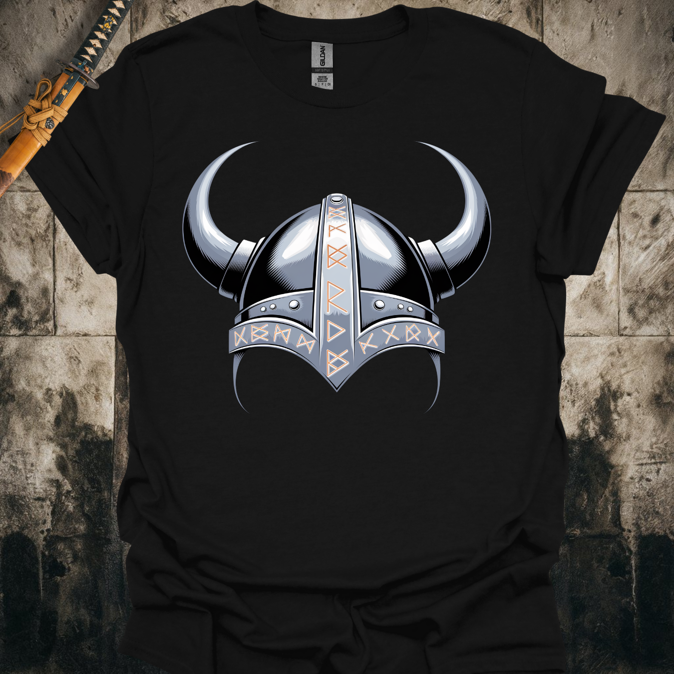 Rune Viking Helmet Tee