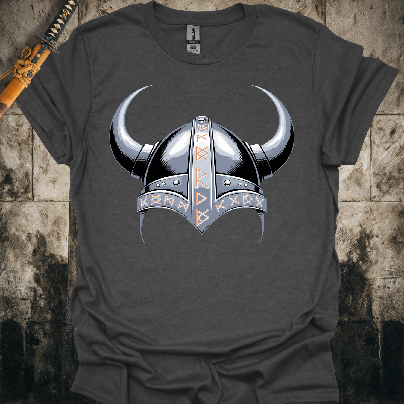 Rune Viking Helmet Tee