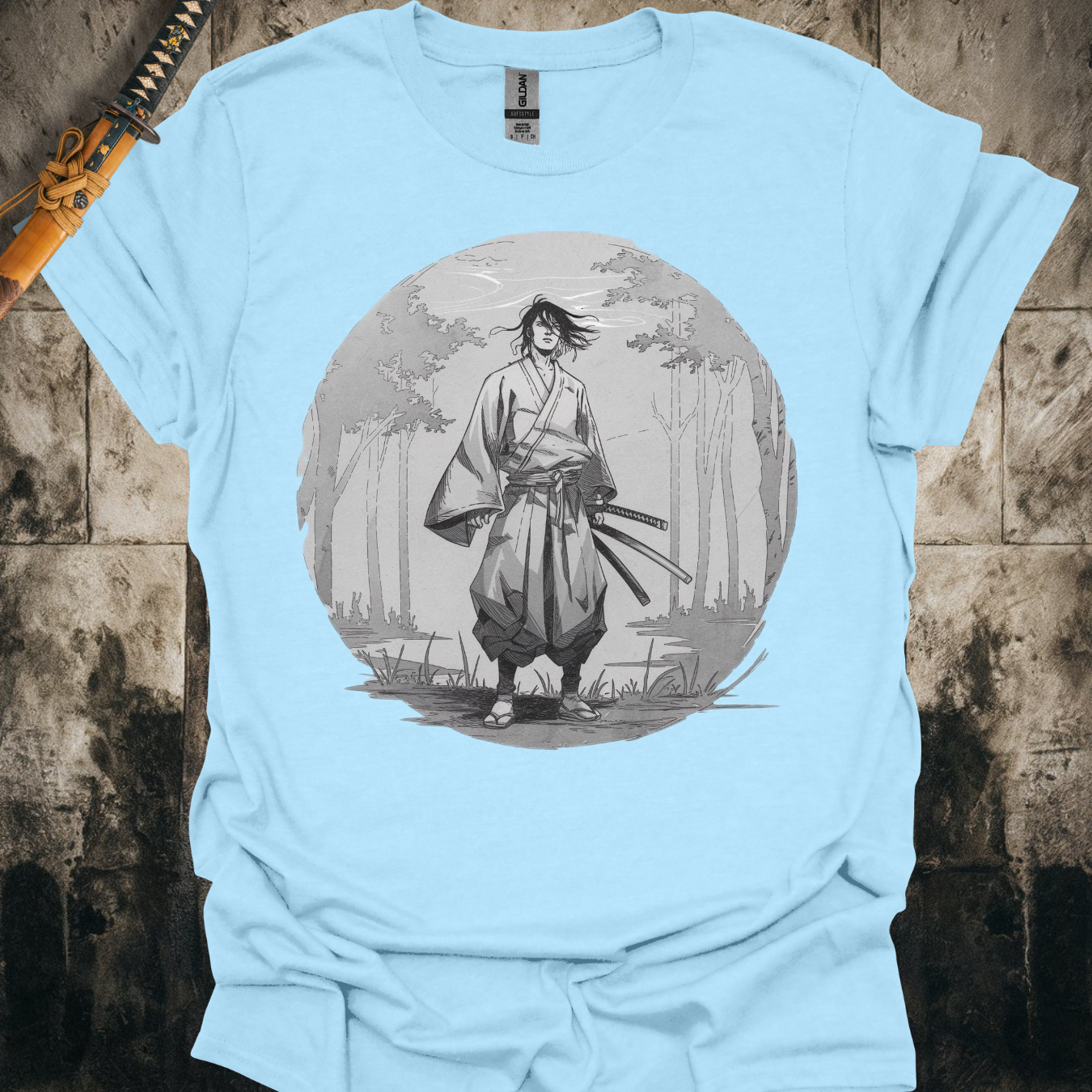 Black & White Tree Samurai Tee