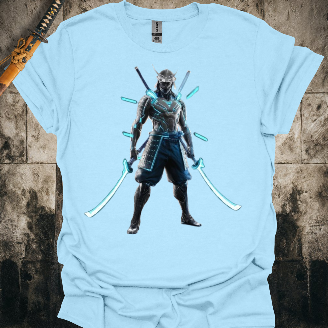 Blue Cyber Samurai Tee