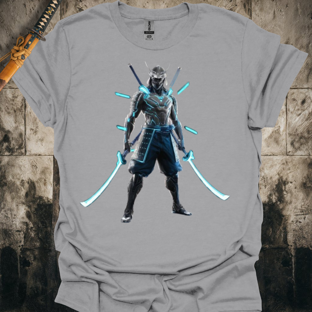 Blue Cyber Samurai Tee