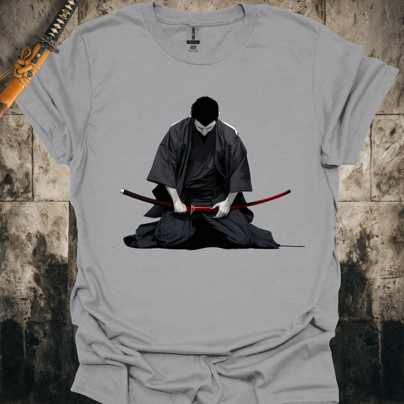 Kneeling Traditional Samurai Tee