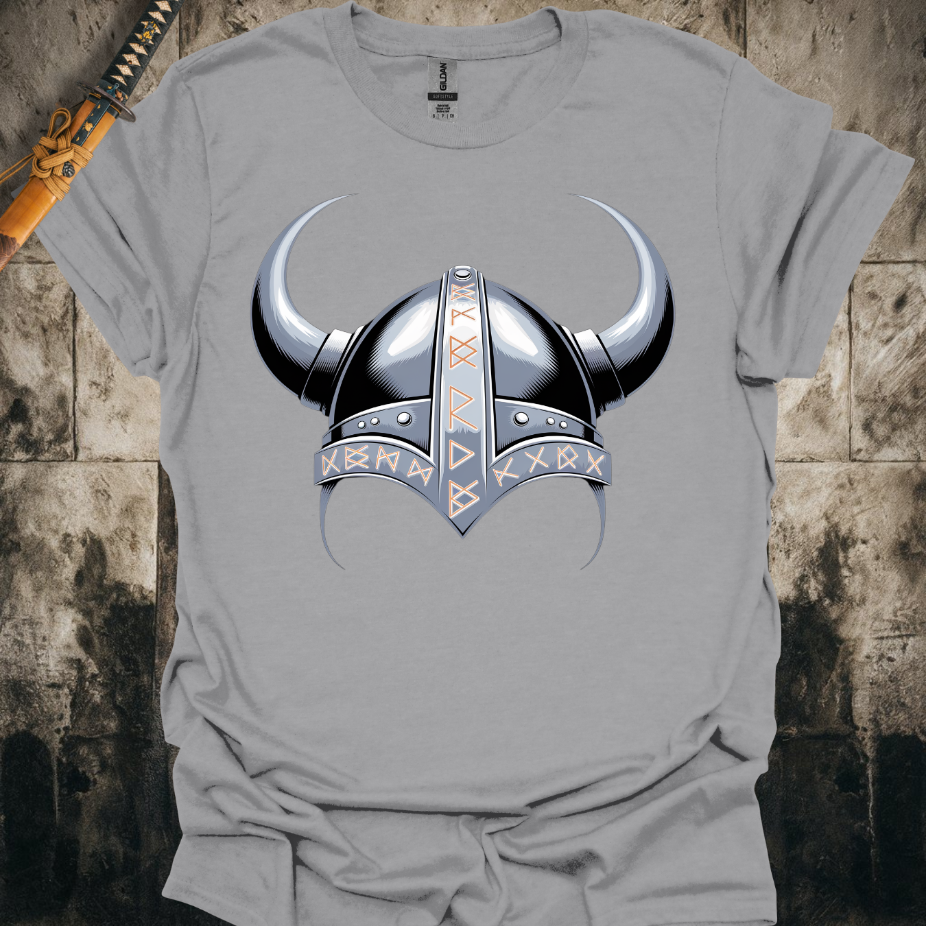 Rune Viking Helmet Tee