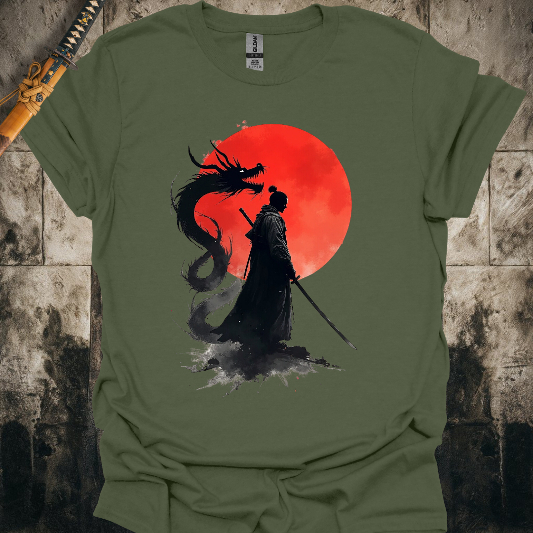 Blood Moon Dragon Samurai Tee