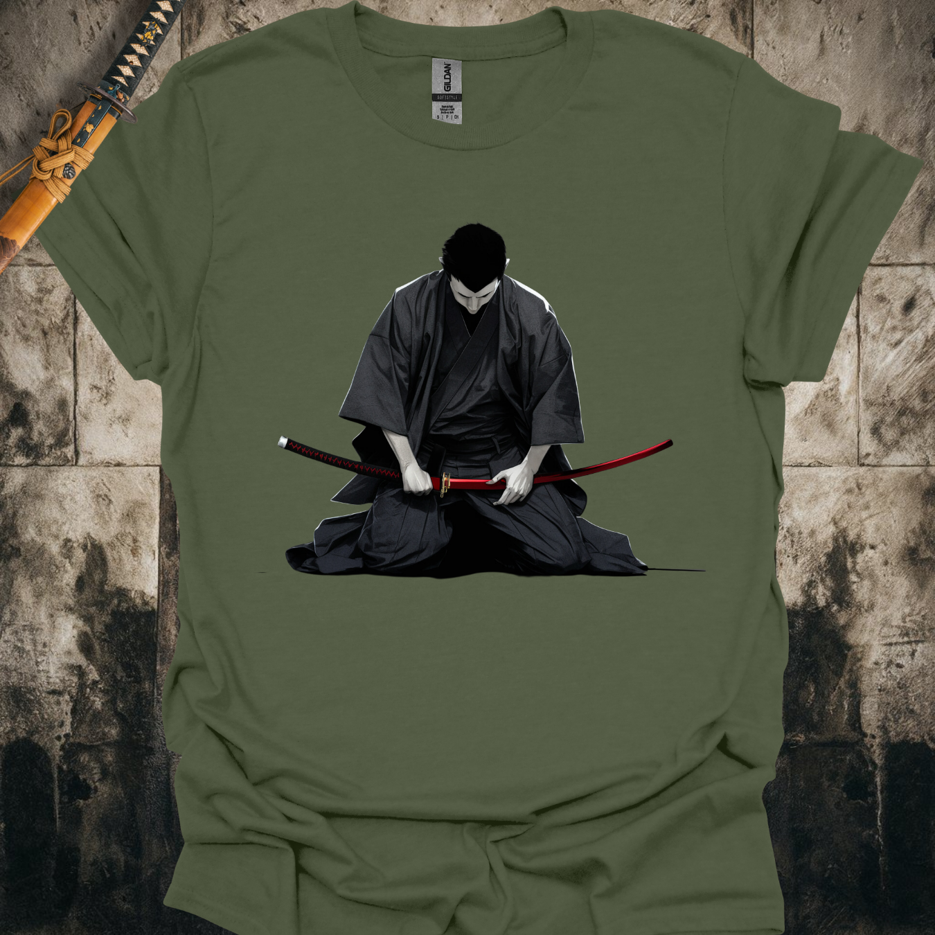 Kneeling Traditional Samurai Tee