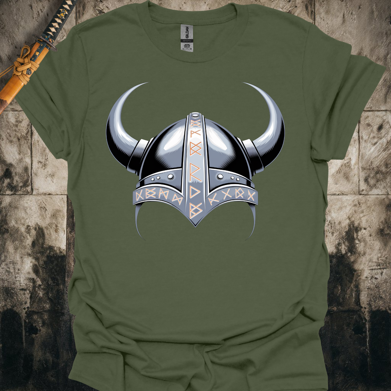 Rune Viking Helmet Tee