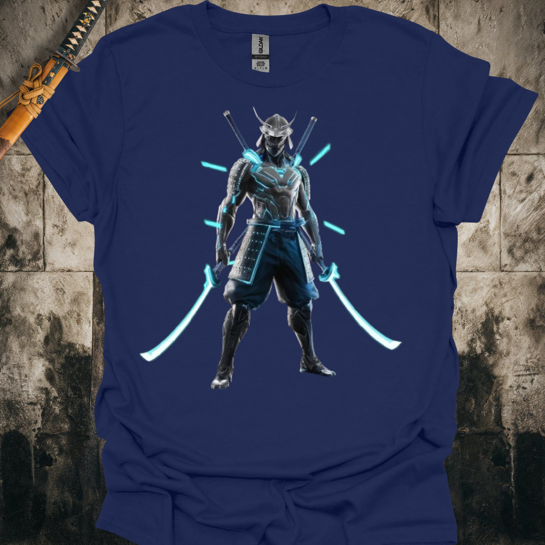 Blue Cyber Samurai Tee