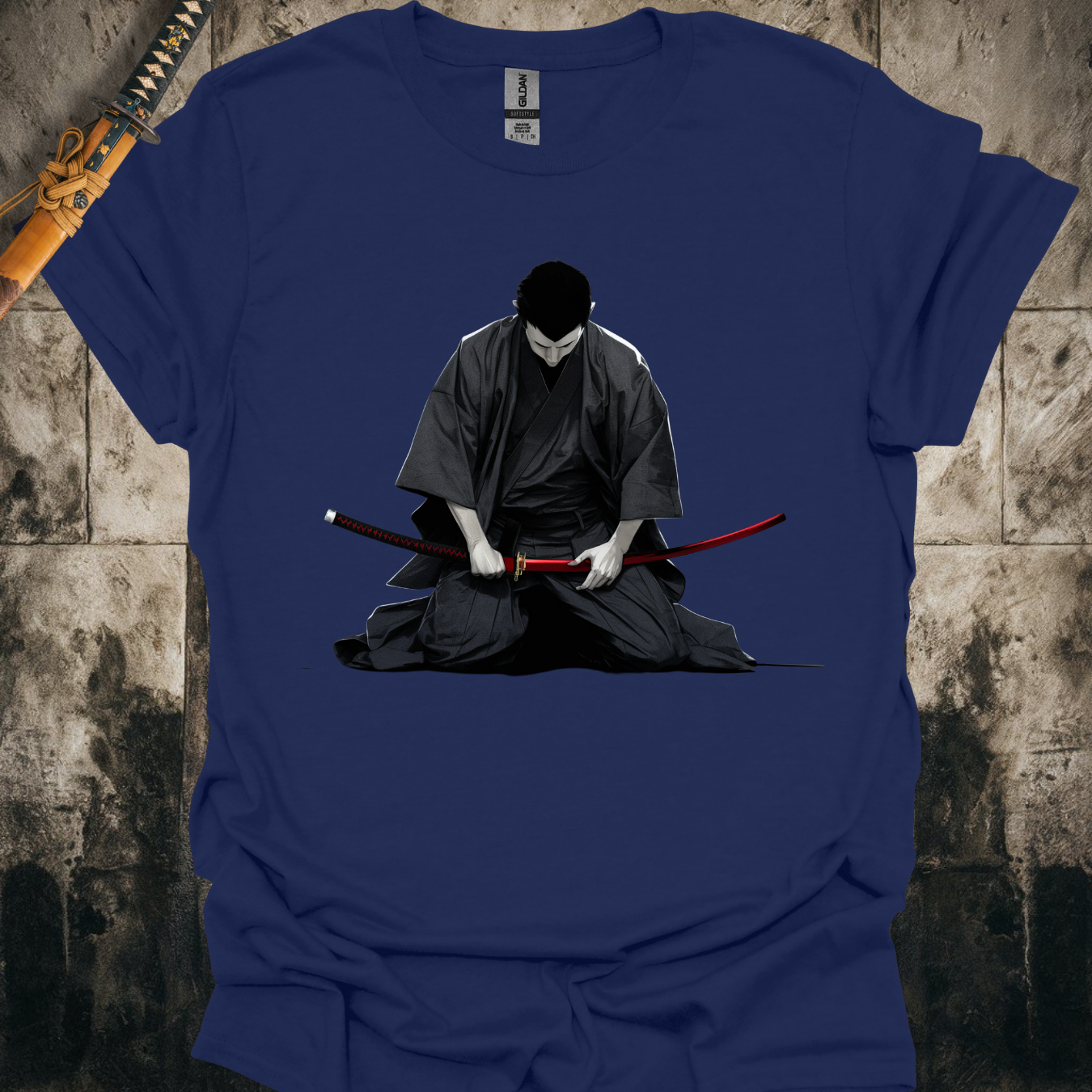 Kneeling Traditional Samurai Tee