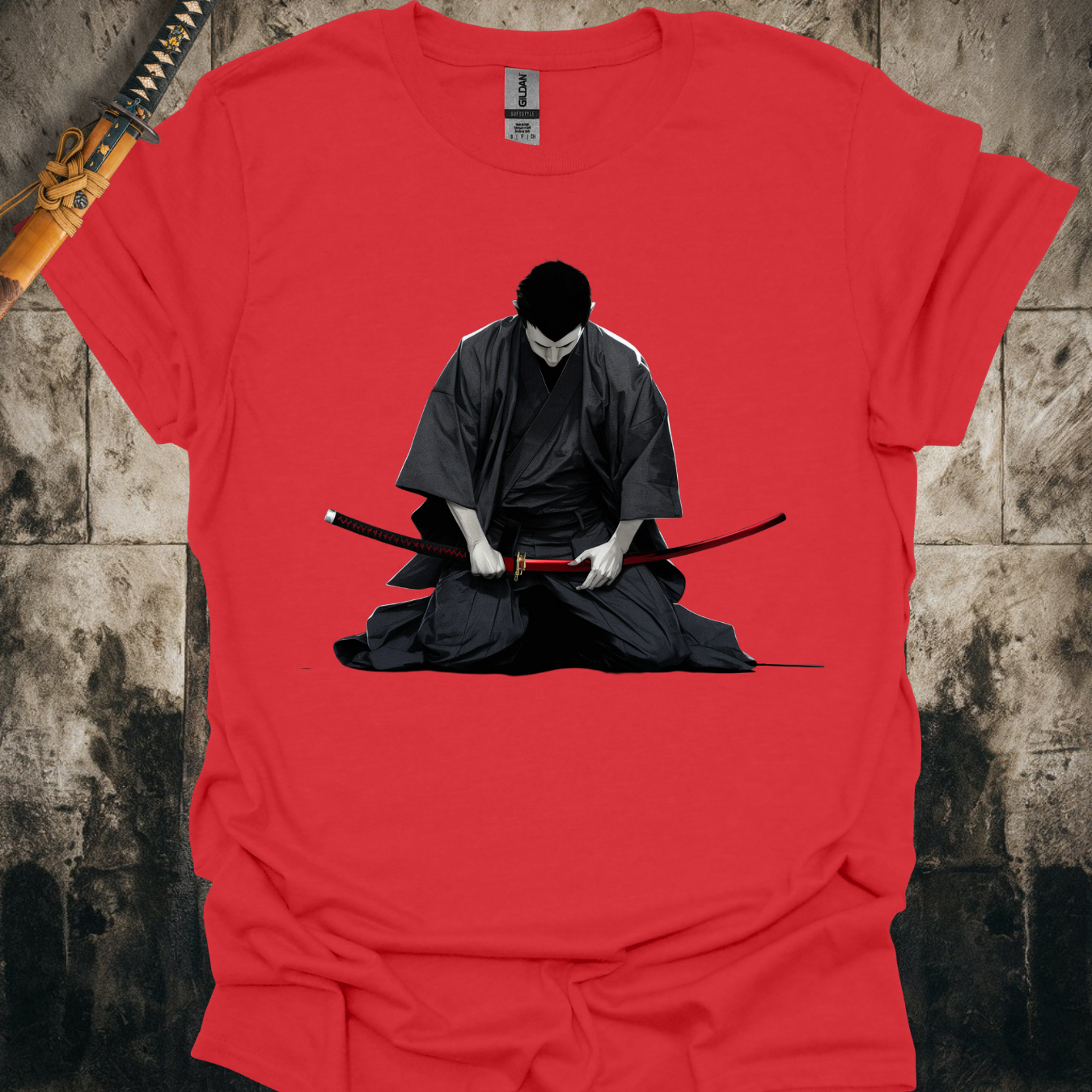 Kneeling Traditional Samurai Tee