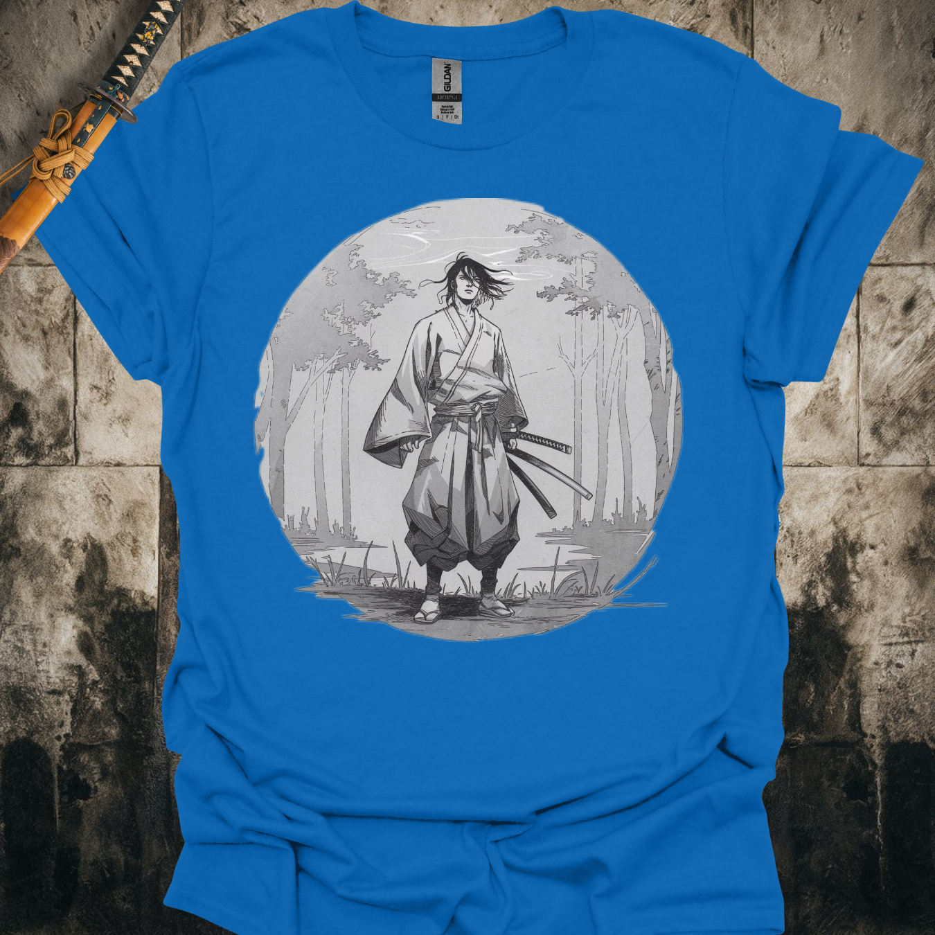 Black & White Tree Samurai Tee