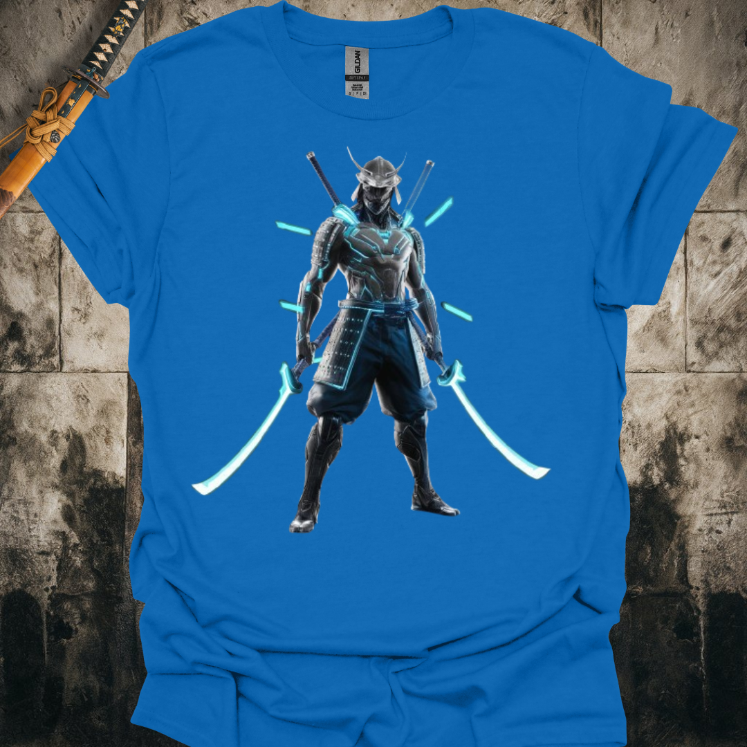 Blue Cyber Samurai Tee