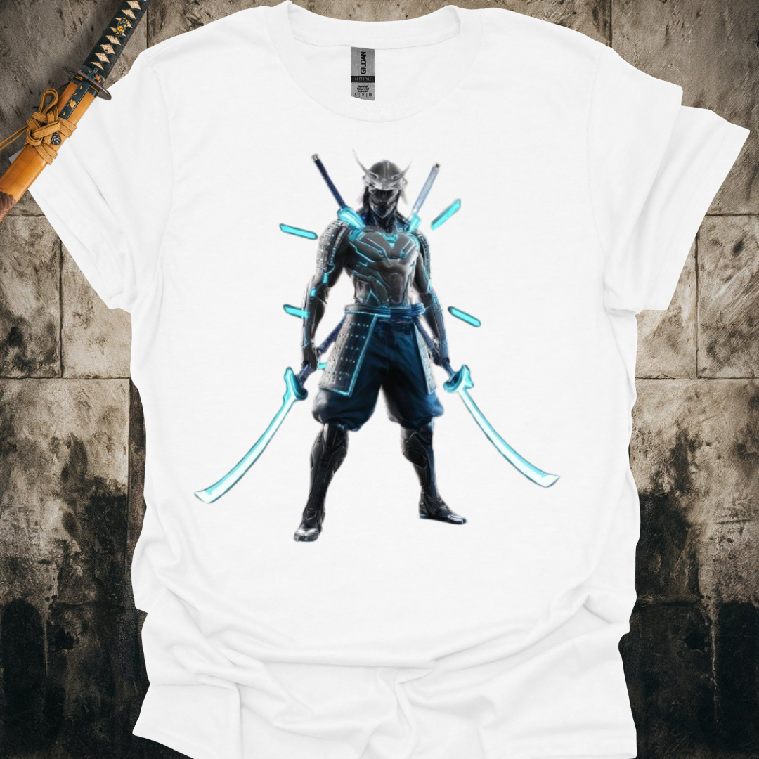 Blue Cyber Samurai Tee