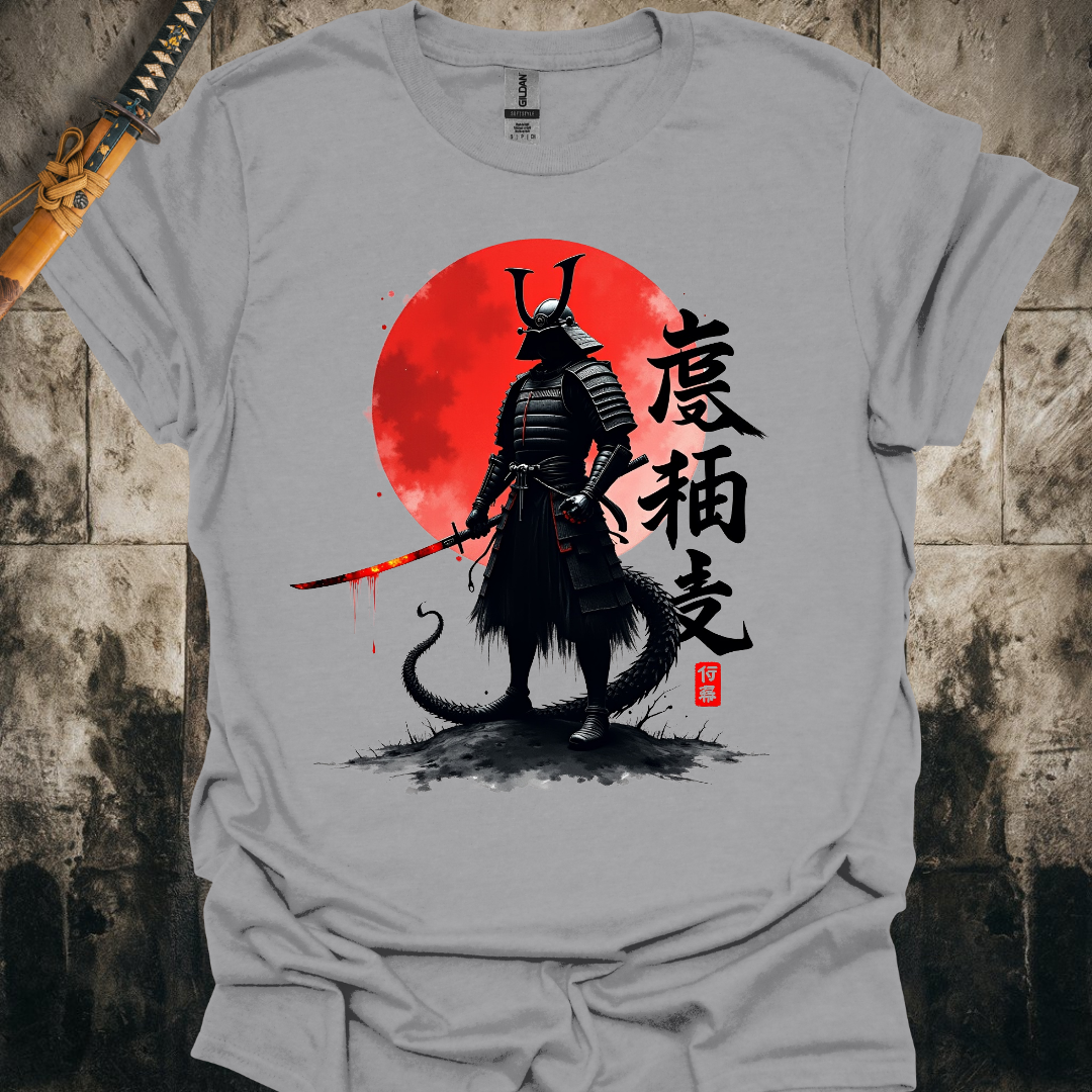 Lava Sword Dragon Samurai Tee