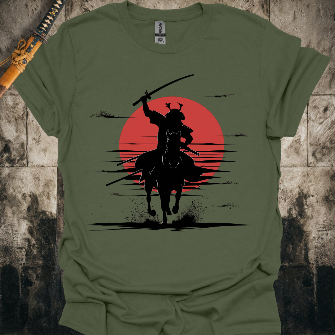 Horse Riding Samurai Silhouette Tee