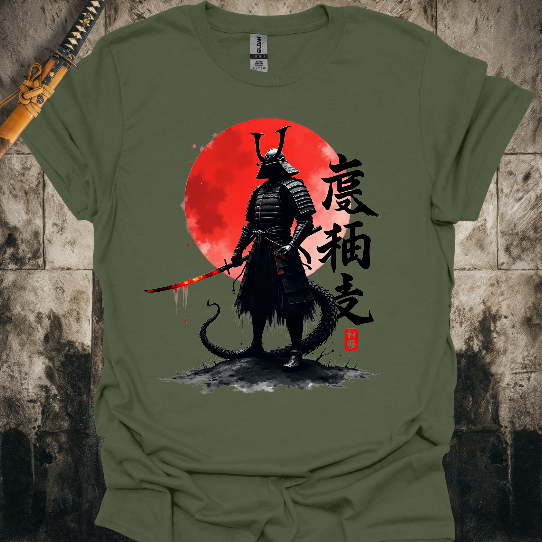 Lava Sword Dragon Samurai Tee