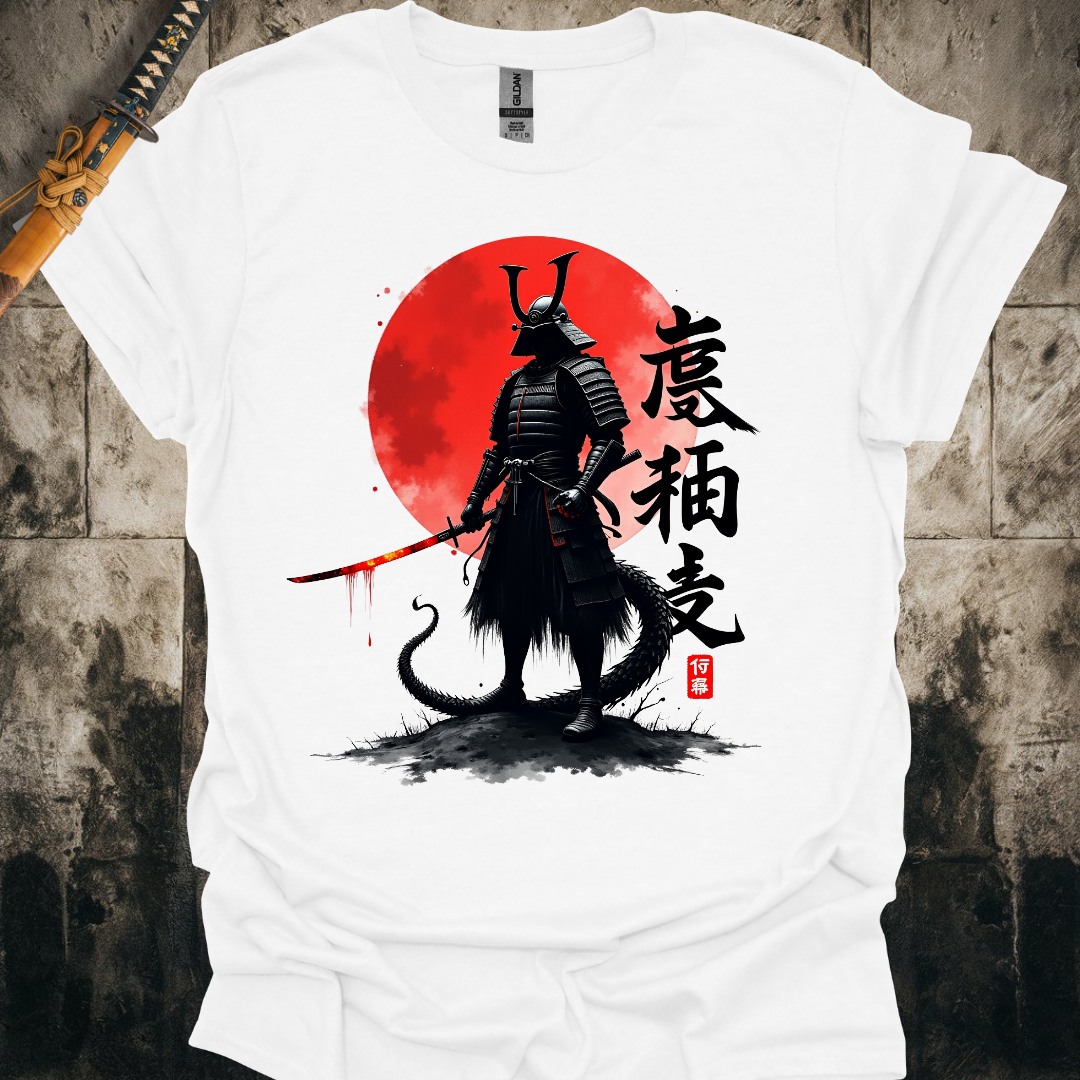 Lava Sword Dragon Samurai Tee